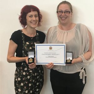 Emma and Michelle with their Richmond Fellowship award