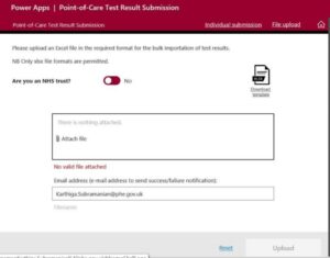 nhs gov report test result