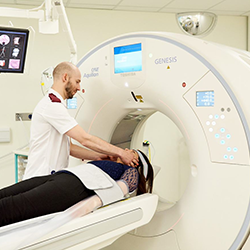 Patient having scan