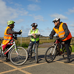 Group of cyclists