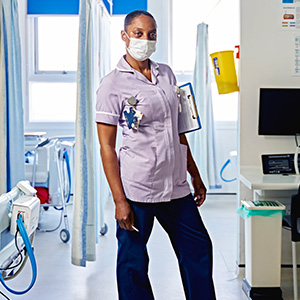 Marsha a healthcare assistant on the Seniors Health Ward at St George’s Hospital in London