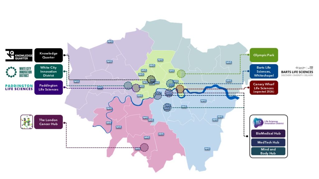 London life sciences ecosystem hubs