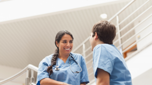 Nurses talking to each other