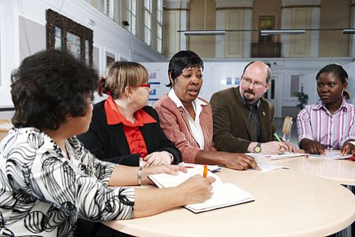 Group of people have a meeting