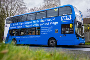 The NHS Bus-ting Cancer Tour encourages people worried about a cancer symptom to contact their GP practice.