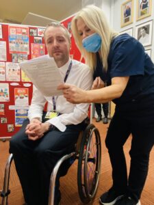Pictured with Registered Nurse Jane Palmer, NHS England’s Senior Equality, Diversity and Inclusion Manager, Joshua Gardner, received his flu jab. He encourages people who are eligible to protect themselves and their families against serious illness in readiness for the festive season.