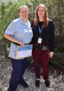 Lynne Ashcroft (left) Health Care Support Worker 