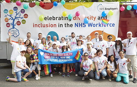 Group photo from Pride