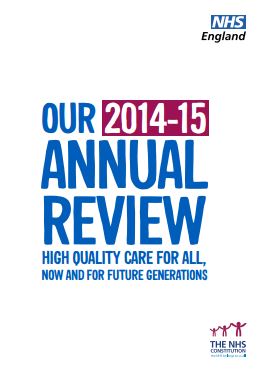NHS England Annual Review 2014/15