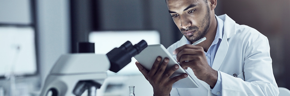 A man working in a lab