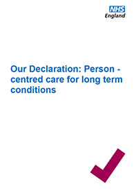 Front cover of the long term conditions declaration