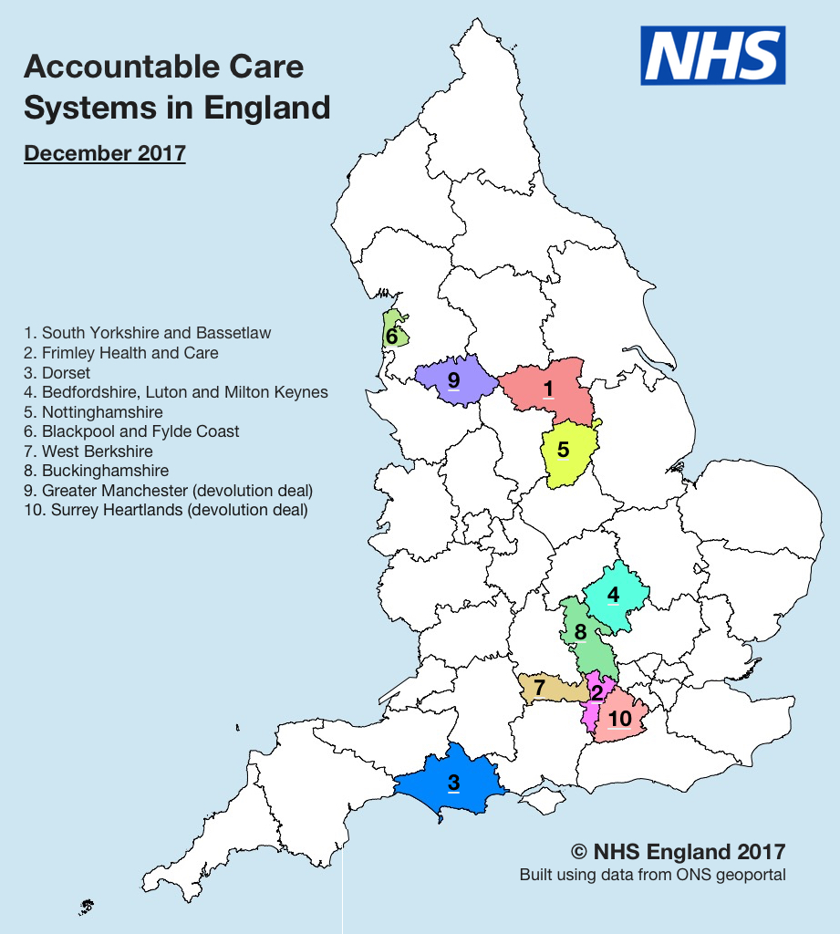 NHS Regions Map Nhs England 7 Regions Map