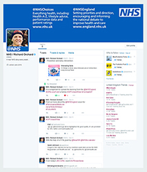 A screenshot of the @NHS Twitter feed