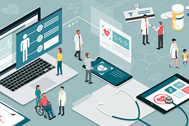 Healthcare technology illustration