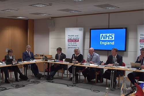 An NHS England Board meeting