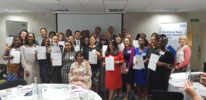 Group photo of the new workforce race equality standard experts