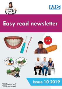 Front cover of the easy read newsletter