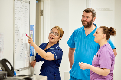 Image of healthcare professionals in a hospital