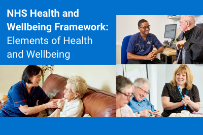 Image of the front page of NHS Health and Wellbeing Framework: Elements of Health and Wellbeing