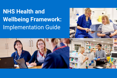 Image of the front page of the NHS Health and Wellbeing Framework: Implementation Guide