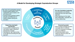 A model for developing Strategic Coproduction Groups graphic.