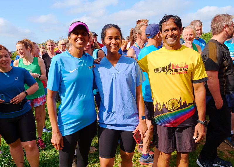 Parkrun launch - a group of runners.