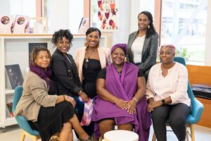 Jackie Bailey with members of Manchester African-Caribbean communities who contributed to the Untold Stories of the NHS project