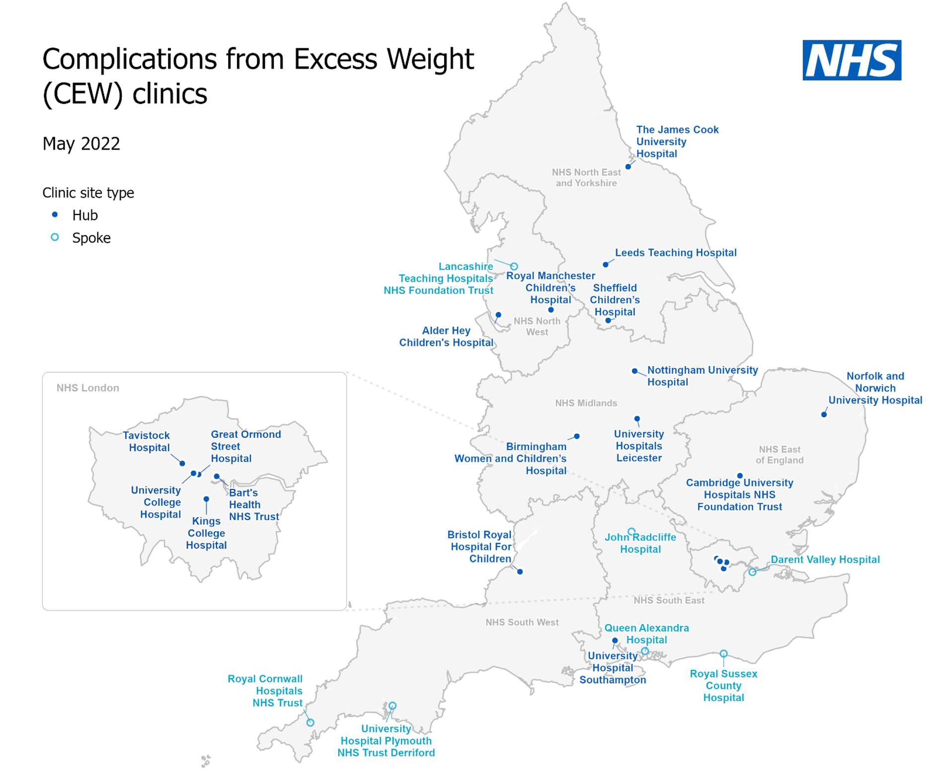 Map of Complications from Excess Weight clinics