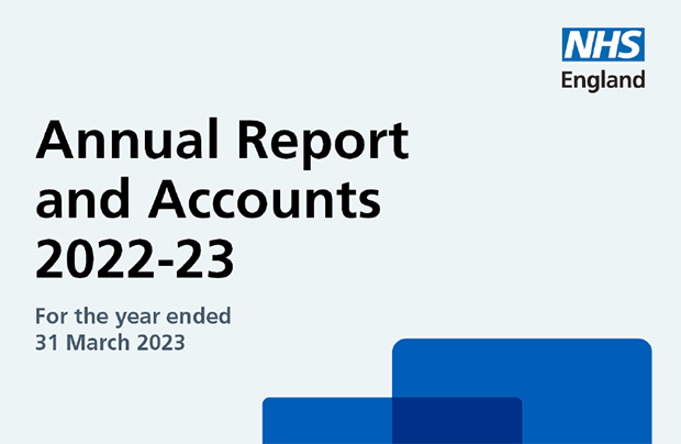 NHS England annual report and accounts 2022-23 screenshot of front cover