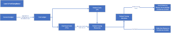 Flow diagram of simplified fully compliant costing process