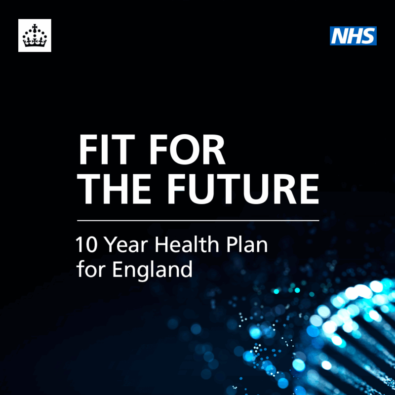 Fit For The Future: 10 Year Health Plan for England - image of front page.