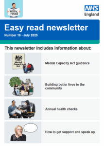 Easy read newsletter - number 19 - front page image.