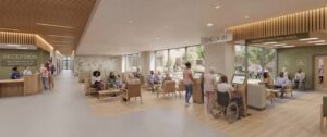 An imagined interior of a neighbourhood health centre